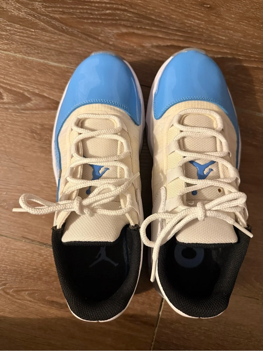 Jordan Men’s White and Light Blue Low-Top Sneakers